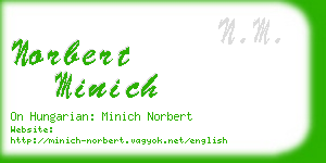 norbert minich business card